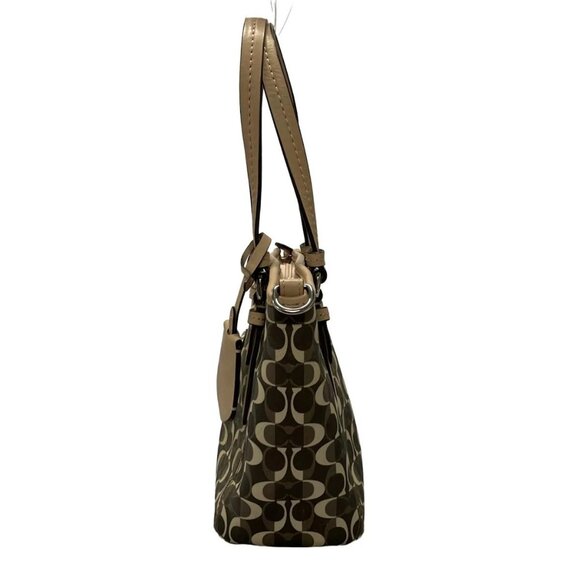 Auth COACH Peyton Dream Signature F26401 Brown Beige PVC Leather - Handbag - Picture 5 of 15
